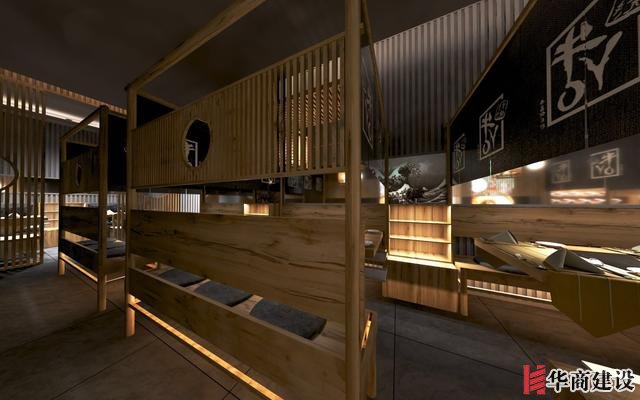 廣州170平日料店裝修，設計后實用餐位達到56位